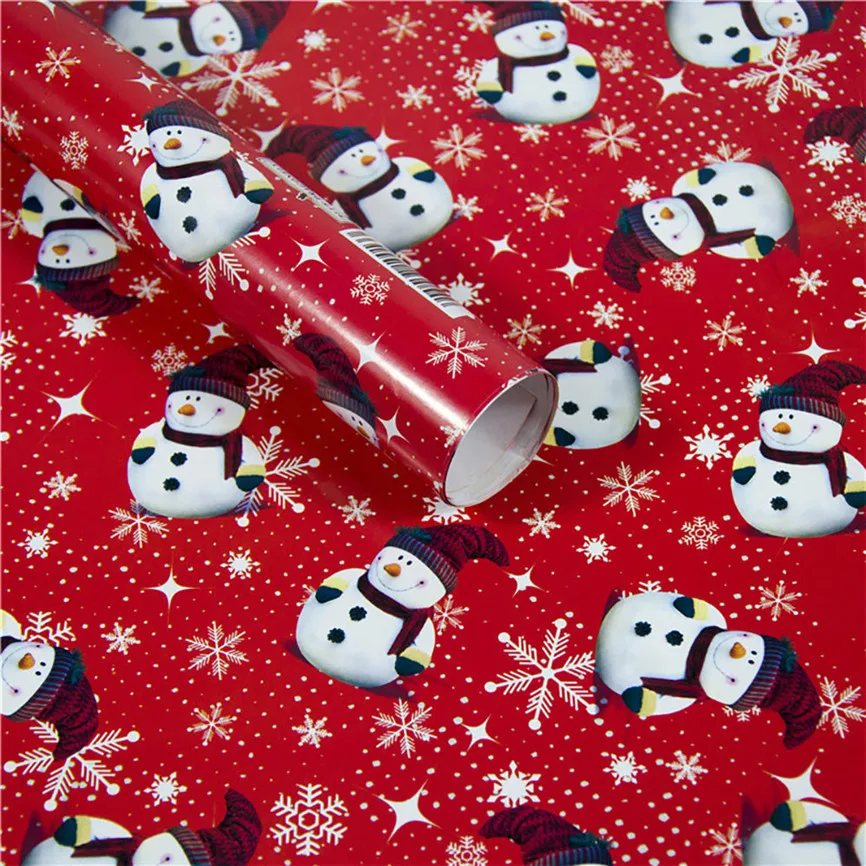 3Pcs Packing Paper DIY New Year Christmas Wrapping Gift Present Tree Santa Wrap Decorative Xmas Party Roll Nov#2 | Дом и сад