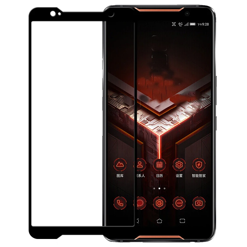 50 шт. оптовая продажа полный клей защита для экрана закаленное стекло Asus Rog Phone