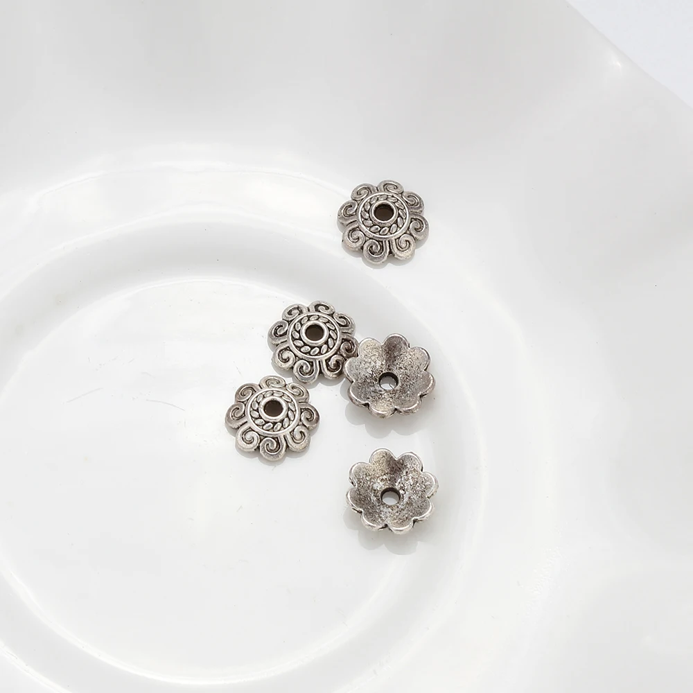 MEIBEADS 50 шт./лот 8 мм/10 мм/12 мм сплав DIY Bead Cap розетка ретро имитация серебра цвет