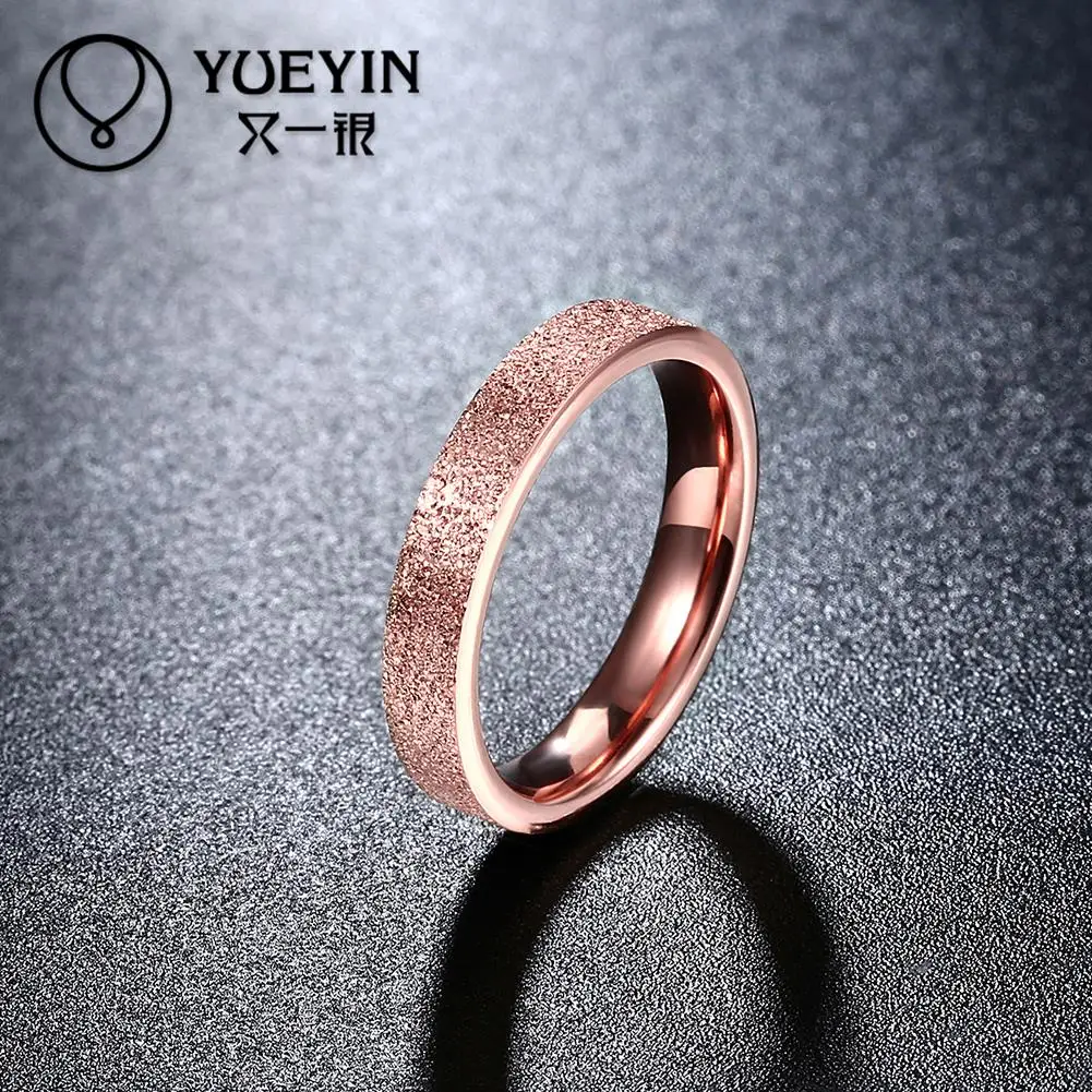 Мужское кольцо унисекс из титановой стали роскошное цвета розового золота в