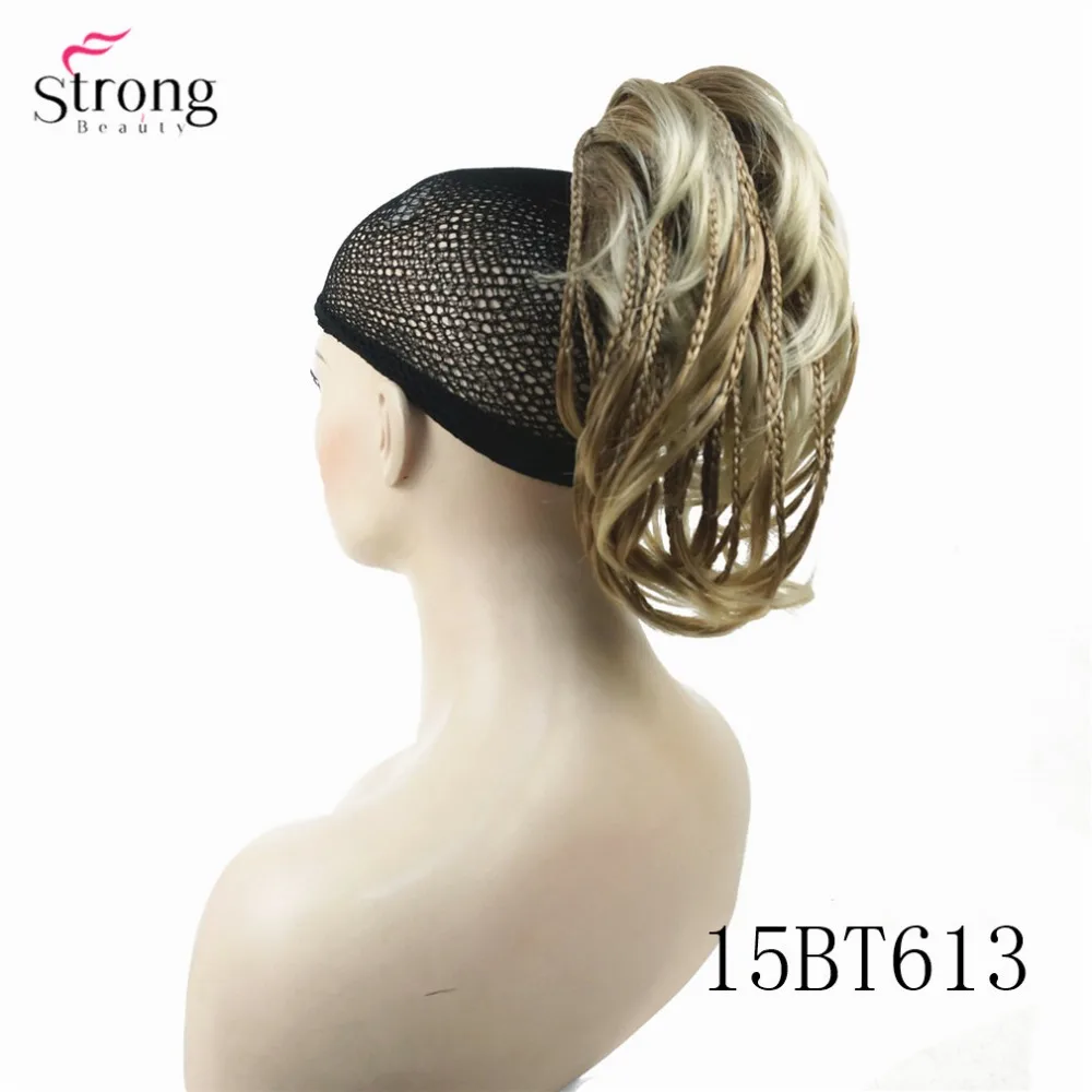 StrongBeauty косички плетеные заколки в конский хвост шиньон для наращивания волос Короткие прямые Коготь Зажим конский хвост
