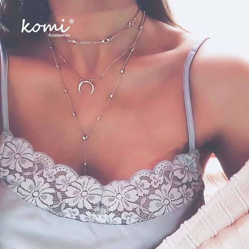 Ожерелье с подвеской в виде гребешка Коми для женщин богемное многослойное