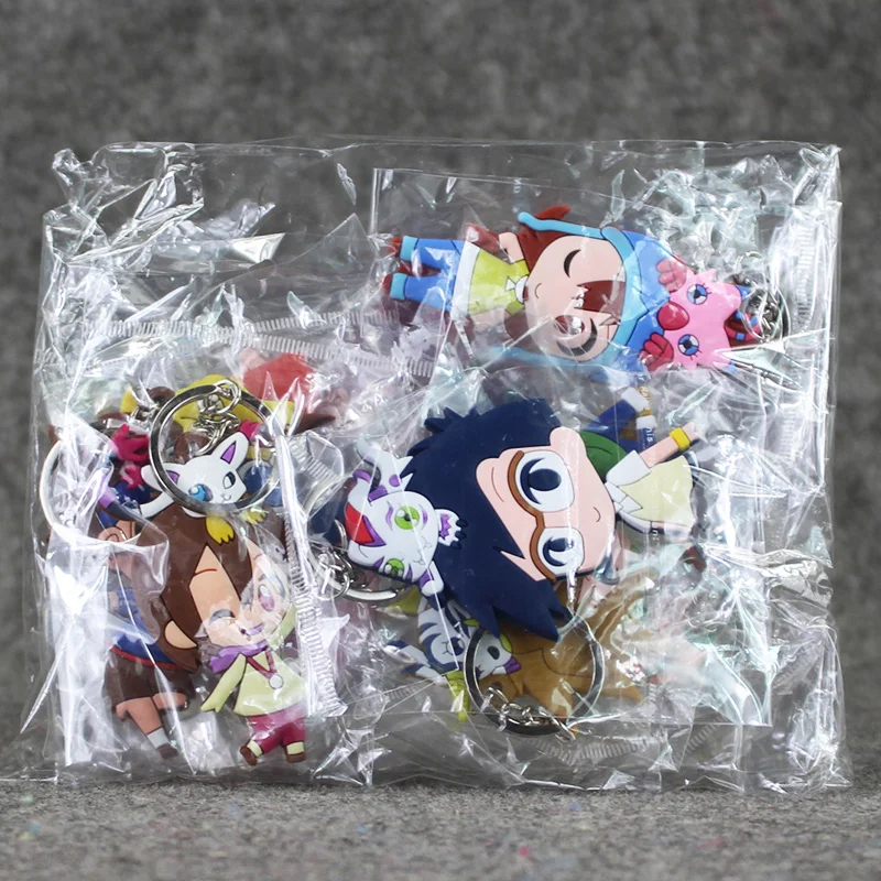 Брелок Приключения Digimon 8 шт./лот детские игрушки брелок TAICHI YAMATO Agumon Patamon подвесные