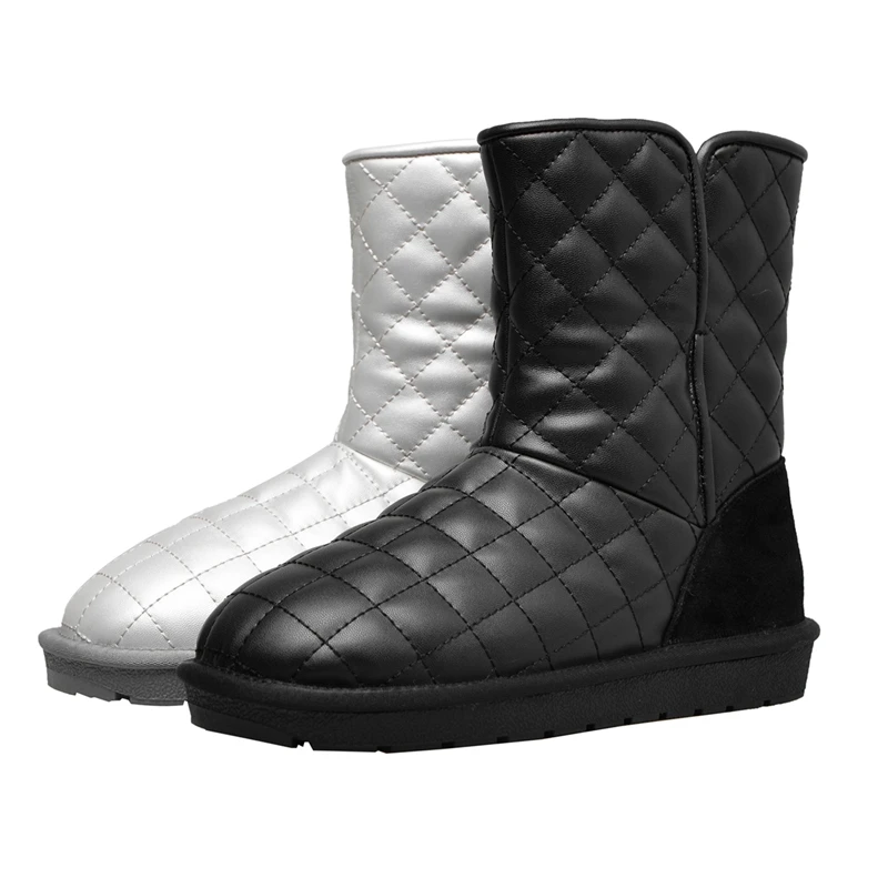 

ENMAYER Round Toe Basic Slip-On Winter Boots Ankle Boots Australian Boots Snow Boots Women Size34-43 ZYL1628