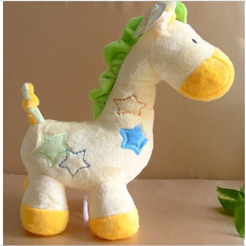 Желтый жираф музыкальная шкатулка колокольчик детский русский и английский