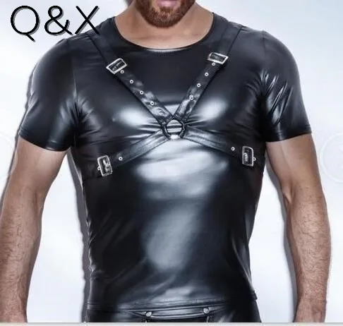 XX80 Летний стиль 2017 модное черное мужское Сексуальное белье из искусственной кожи