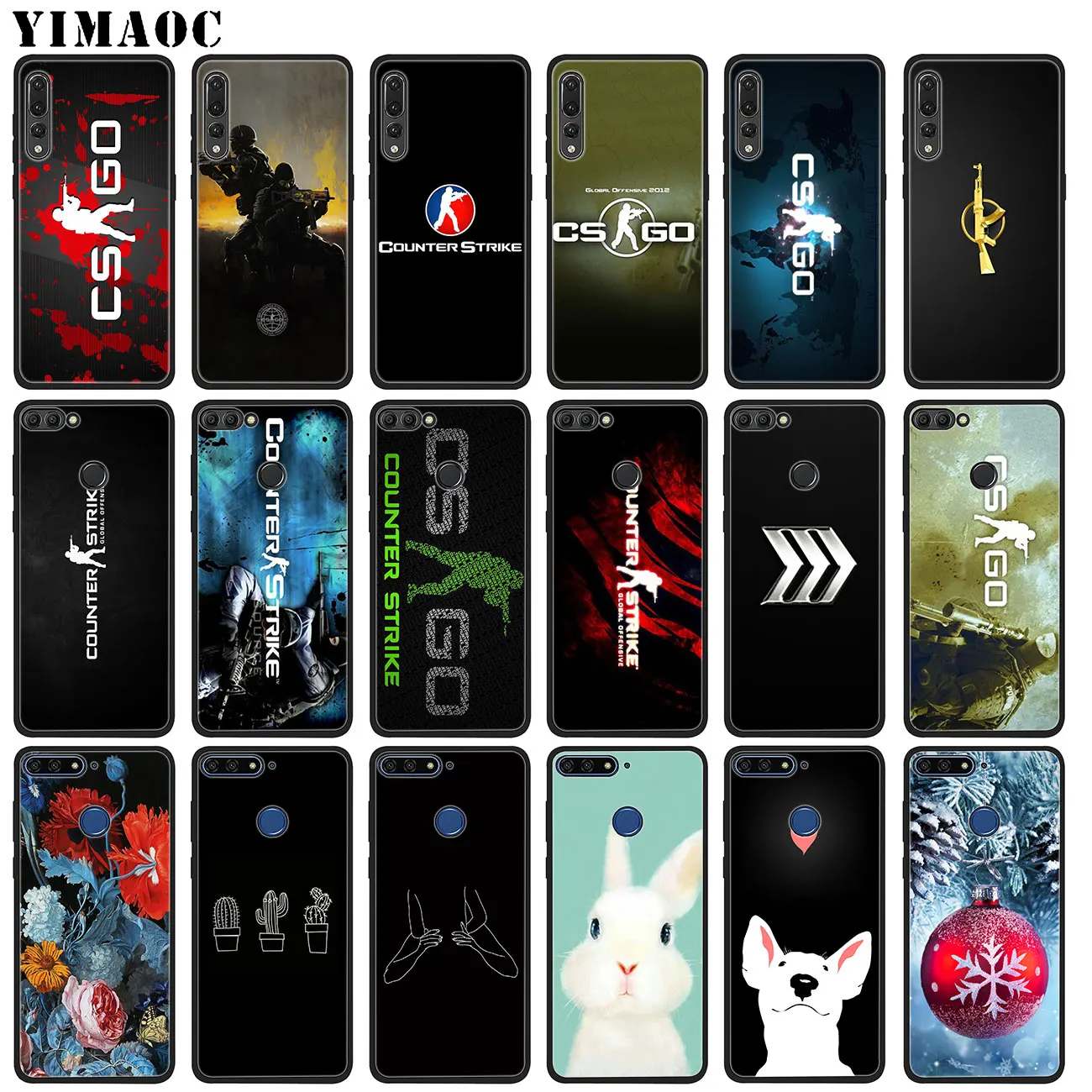 YIMAOC Counter Strike cs go Мягкий силиконовый чехол для Huawei P20 Pro P10 P9 P8 Lite Mini 2017 P Smart Z 2019 черный