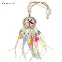 new bohemian boho chic jewelry leather long fringe tassel pendents necklaces for women