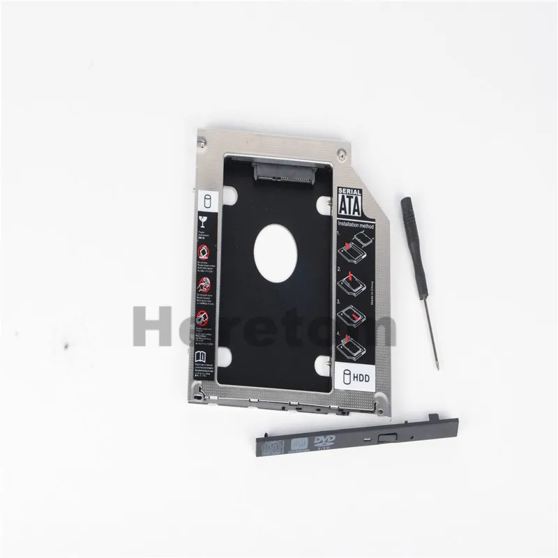 Heretom Универсальный 9 5 мм/2 дюйма 2 й жесткий диск SSD Caddy SATA для Apple Unibody Macbook Pro Optical Bay