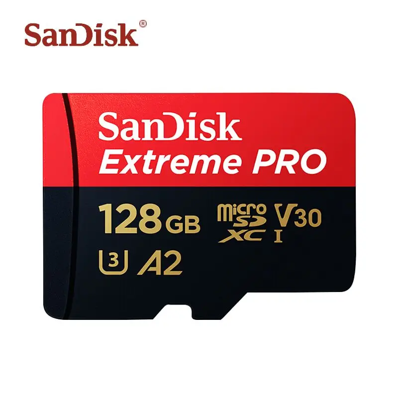 Sandisk Extreme Pro Micro SD карт до 170 МБ/с. 64 GB 128 GB sandisk TF карты памяти с адаптером SD A2 V30 U3 карты - Емкость: 128 ГБ