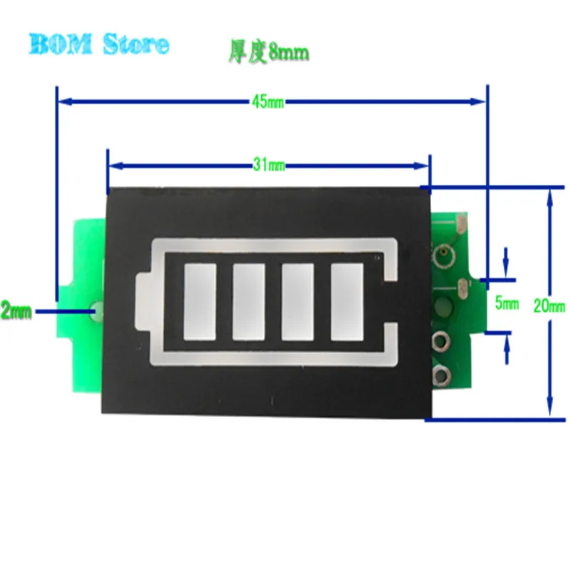 1S Single 3.7V Lithium Battery Capacity Indicator Module 4.2V Blue Display Electric Vehicle Power Tester Li-po Li-ion | Электроника