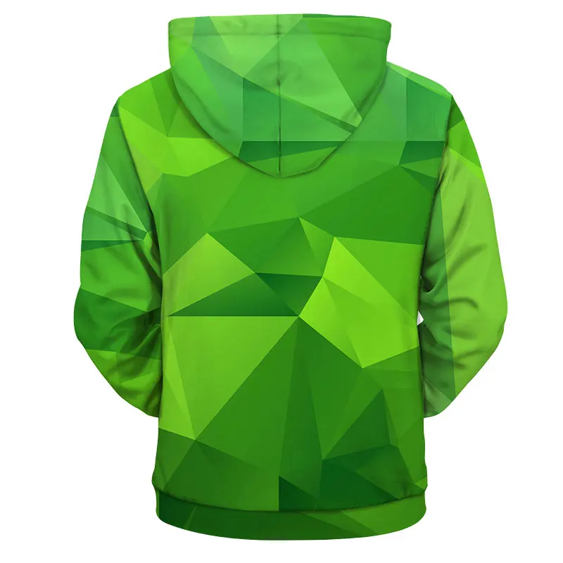 Cloudstyle, 3D принт, мужские толстовки, зеленый куб, комбинированный принт, спортивные костюмы, высокое качество, пуловеры, верхняя одежда, унисекс, модная с капюшоном