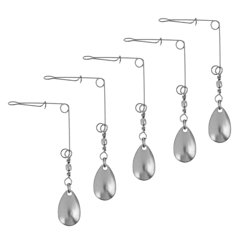 5 шт. Спиннербейт рыболовные приманки Мини Блестящие лезвия гладкие ложки снасти