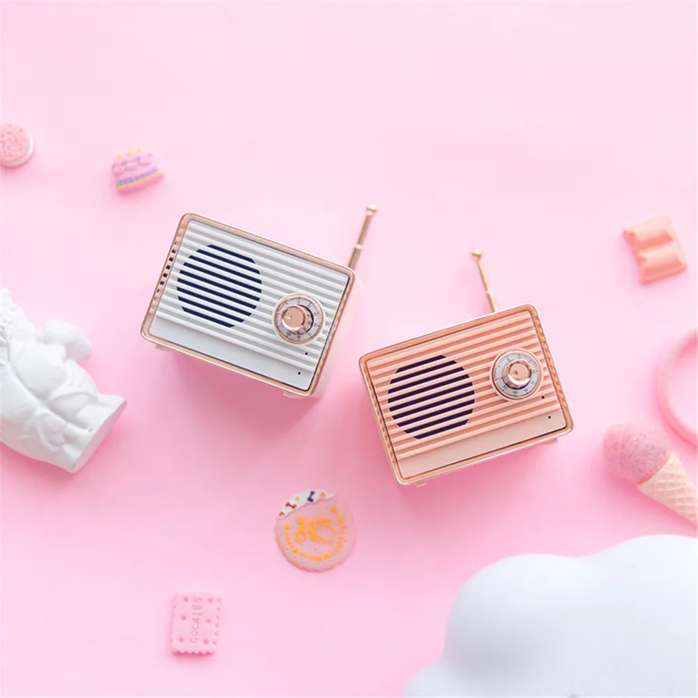 Ретро bluetooth-динамик, Ретро стиль, милый мини bluetooth-динамик, Ностальгический тяжелый бас, 3D стерео объемный HiFi звуковые эффекты