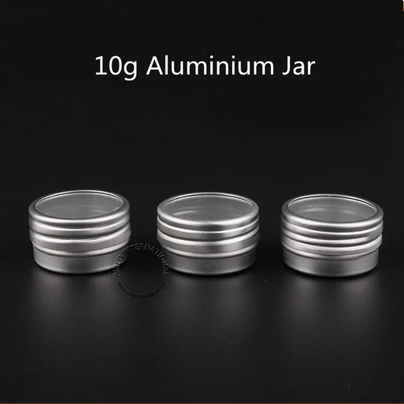 100 шт./лот оптовая продажа 10 г алюминиевая банка для крема лица 1/6 унций пустая