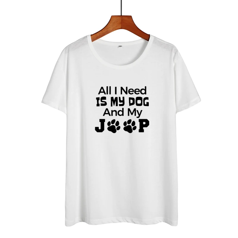 Женская футболка Tumblr хлопковая Футболка в стиле хип хоп с надписью All I Need Is My Dog and