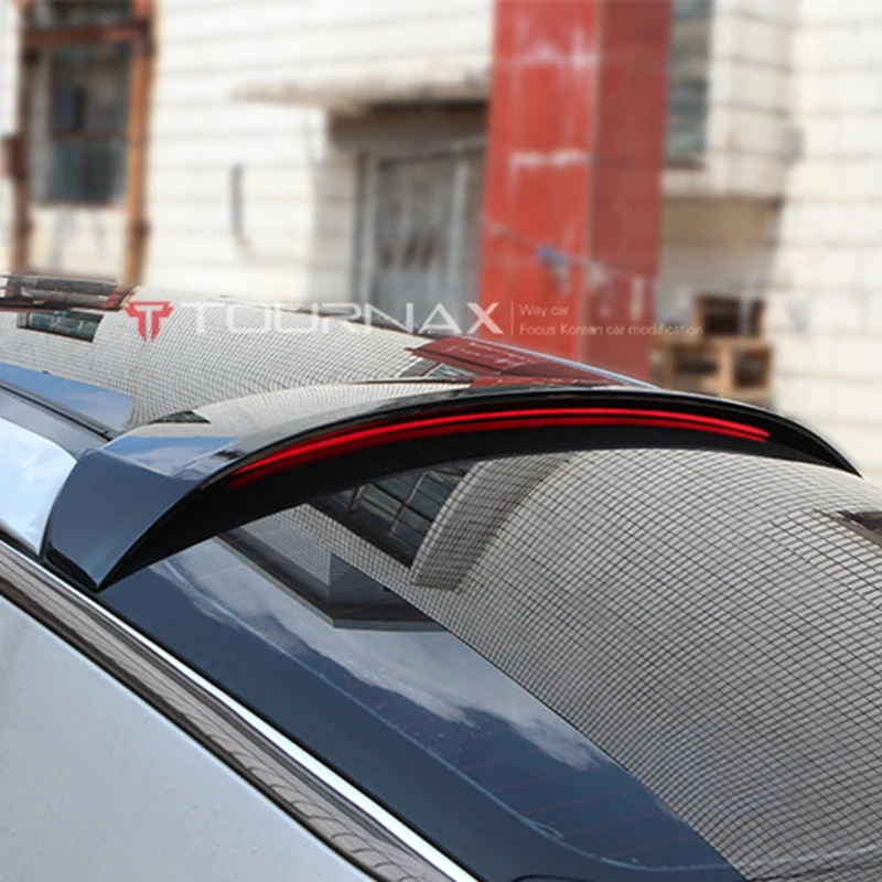 ABS заднее крыло крыша козырек задний черный спойлер для kia K5 optima 2011- с дополнительным тормозным светильник