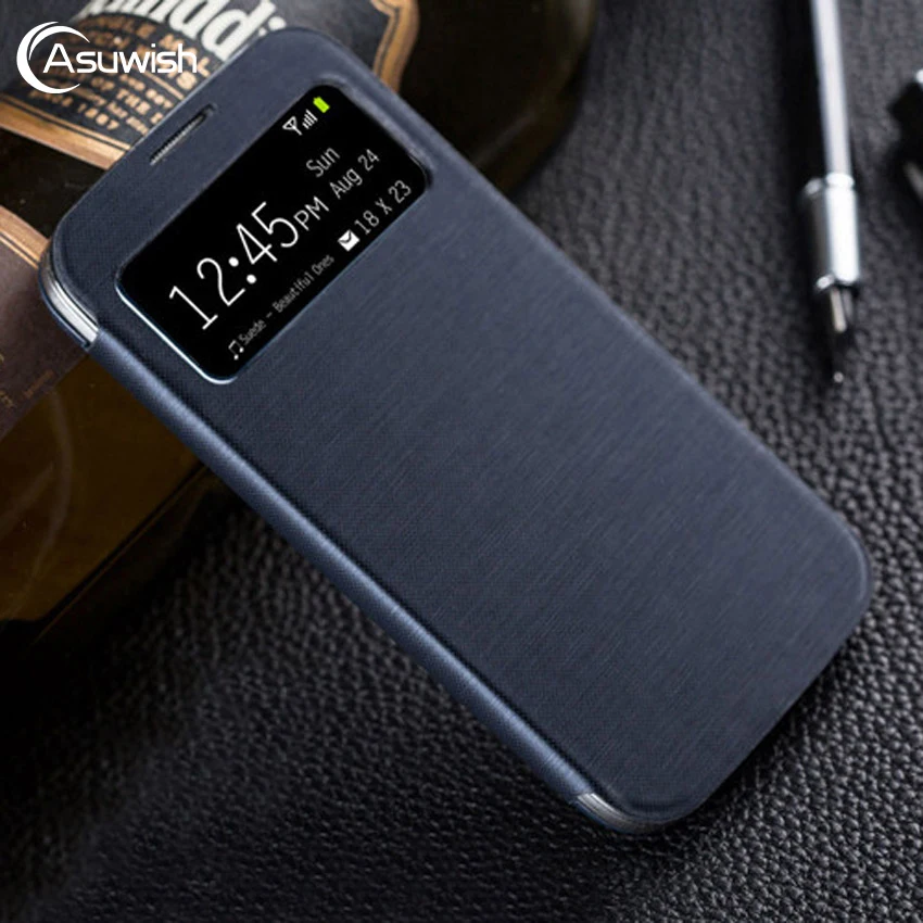 Откидной кожаный чехол для телефона samsung Galaxy S4 S 4 SIV 9500 Galaxy ys4 GT I9500 I9505 GT-I9500 GT-I9505 умный вид