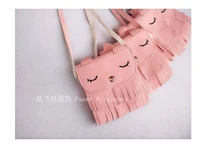 wholesale 50 pcslot girls small kitten tassel coin purse baby mini cat messager bag fashion coin purse