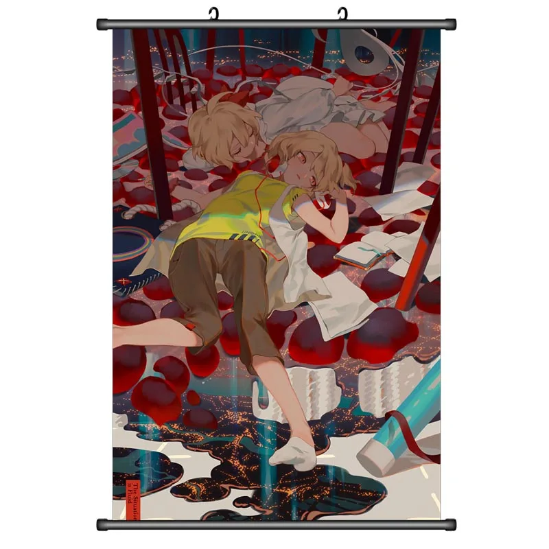 Японское аниме Onmyoji Kagura &amp Ibaraki-douji aoandou демонический нож girl домашний декор Стена
