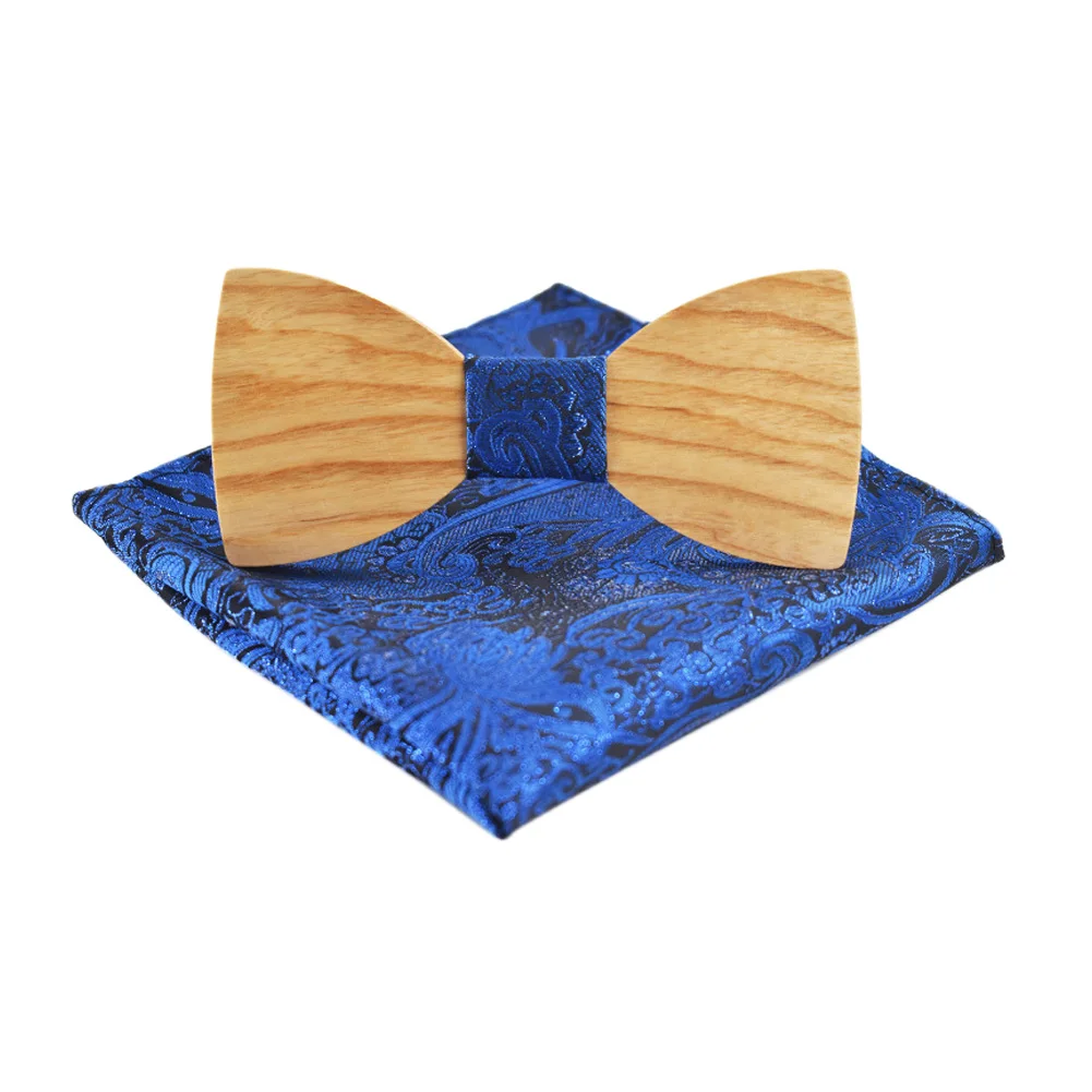 

Мужские деревянные галстуки-бабочки ручной работы с носовым платком британские аксессуары для вечерние ринки свадьбы в деловом стиле