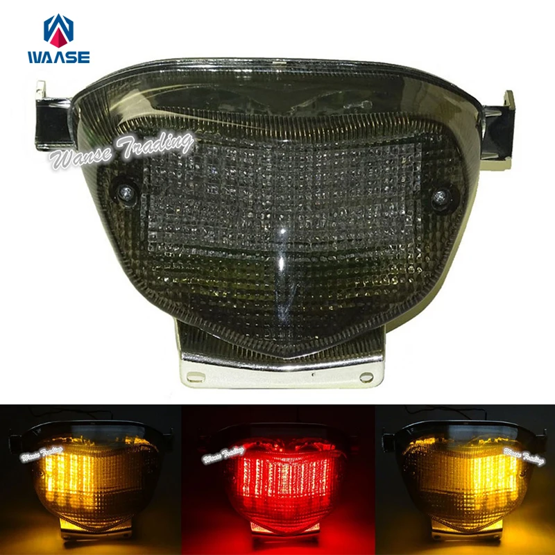 

waase E-Mark For Suzuki GSXR750 GSXR 750 2000 2001 2002 2003 Rear Tail Light Brake Turn Signals Integrated LED Light