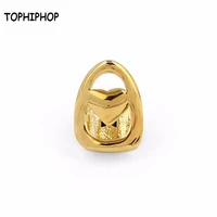 tophiphop hip hop grill gold plated hollow opening grillz single tooth cover hip hop gift tooth grill
