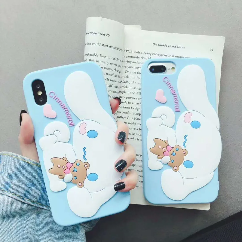Чехол-накладка для iphone 11 X XR XS Pro max 7 7Plus 8 8plus 6 6S Plus, супер милый мягкий силиконовый чехол с изображением мультяшного животного кота мелодии медведя