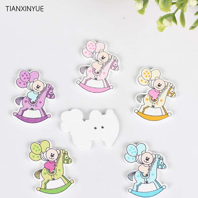 Деревянные пуговицы TIANXINYUE для скрапбукинга 25 мм|wooden buttons scrapbooking|horse wood buttonswooden |