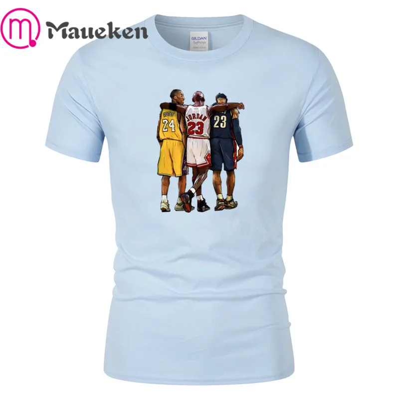 Kobe Bryant jordan lebron james Модная хлопковая забавная футболка для фанатов Подарочная футболка - Цвет: 15