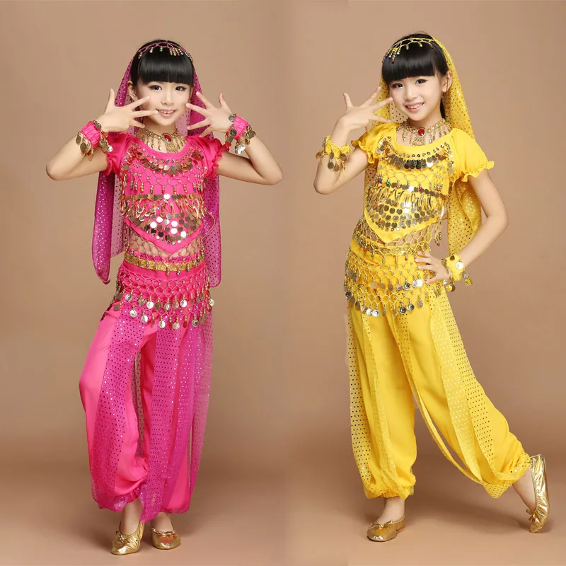 Профессиональные аксессуары для девочек Танцевальные Костюмы Болливуда костюмы