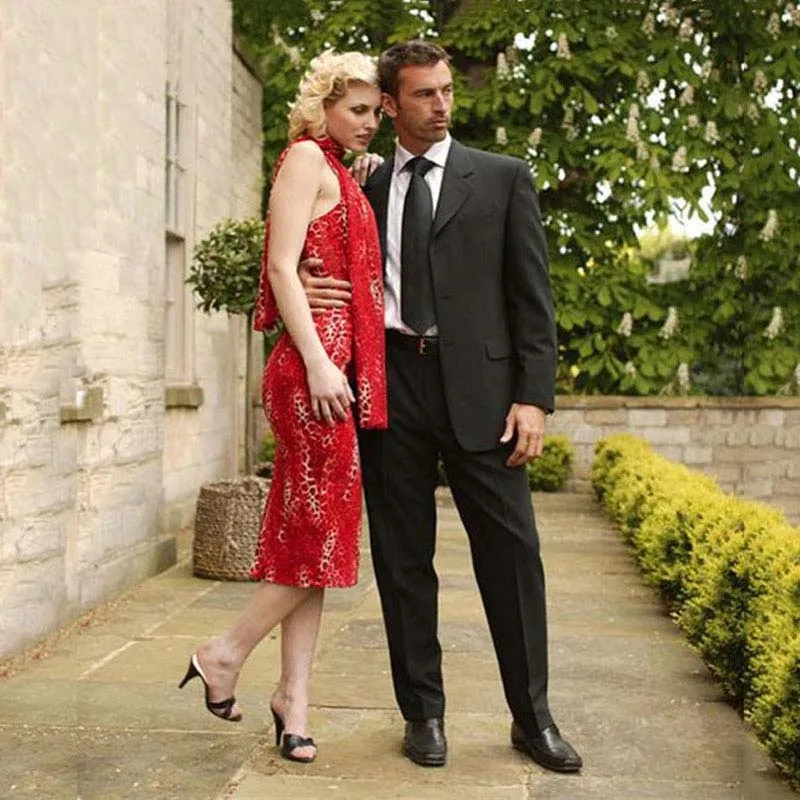 

Black Mens Wedding Suits Tuxedos Groom Wear Terno Slim Fit 2 Pieces (Jacket+Pants) Groomsman Prom Suits Costume Homme Blazer