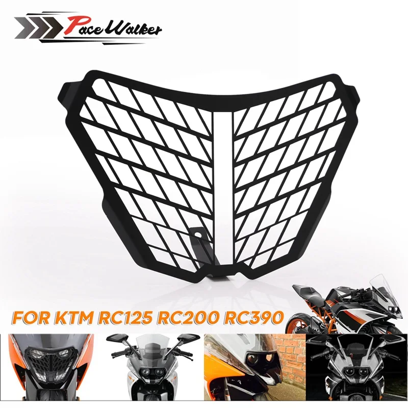 Новая Черная мотоциклетная фара решетка Защитная крышка протектор для KTM RC125 RC200