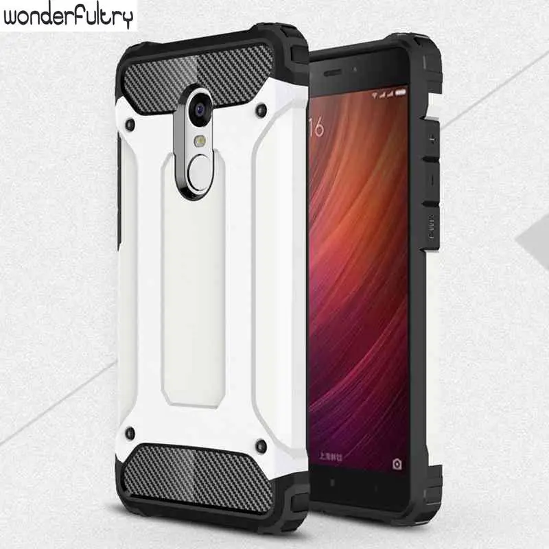 Wonderfultry чехол для телефона Капа Redmi Note 4 гвардии Пластик + ТПУ щит Чехол Xiaomi Телефон