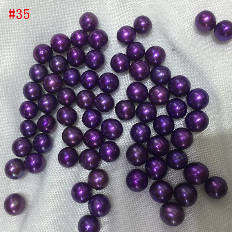 20 Pcs 7-8mm Dark Green Natural Love Wish Pearl Party Gift Oyster Round Loose Colored Pearls images - 6