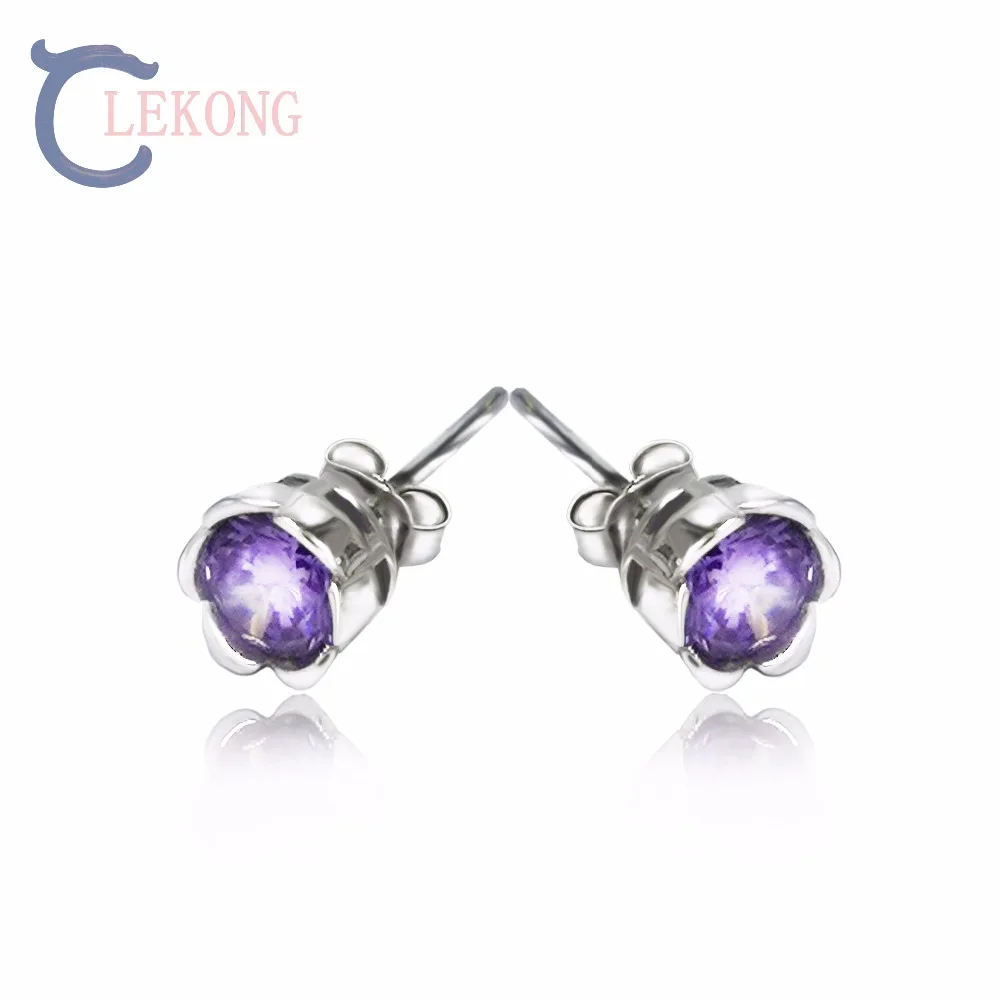 Женские серебряные серьги гвоздики Lekong rose 925|Серьги| |
