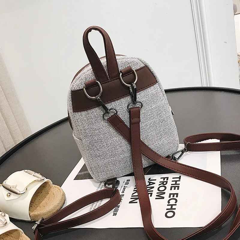 Сумки для женщин 2019 Новый Ретро Модный женский рюкзак на молнии из искусственной