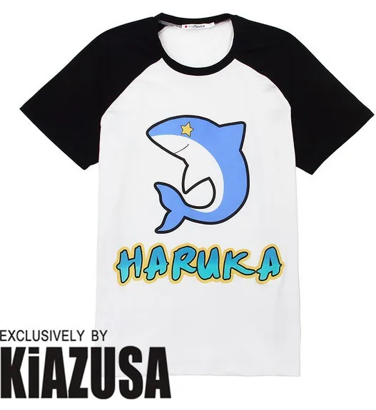 New Free Shipping Japanese Anime Free! Iwatobi Swim Club Raglan T-shirt Haruka Nanase Makoto Tachibana Dolphin |