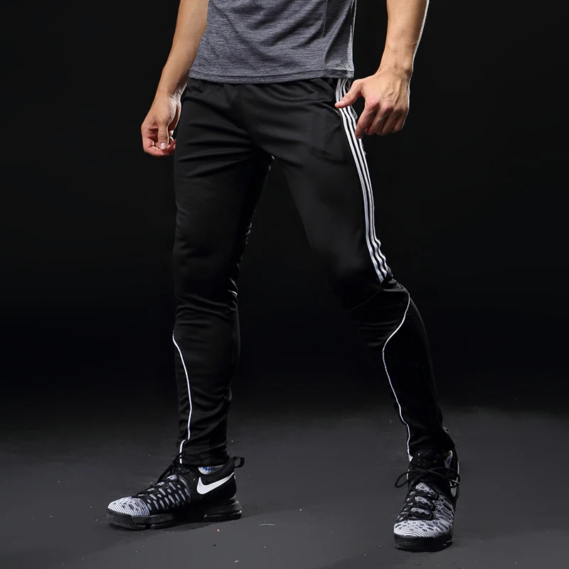 white pant Спортивные штаны для бега, Мужские штаны с карманами, спортивные штаны для футбола, тренировочные штаны, эластичные леггинсы для бега, штаны для спортзала, 319 - Цвет: white pant