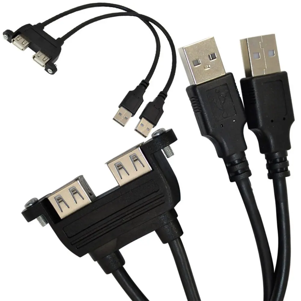 10 шт. x Панельное крепление для панельного разъема с двумя USB 2 0 A на кабель