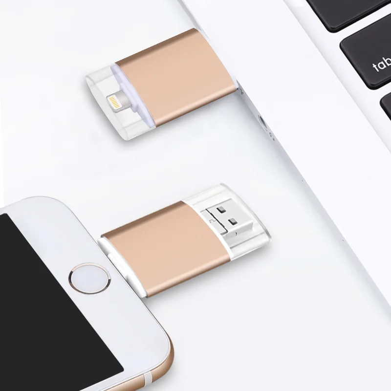 OTG USB Flash Drive 32GB 3.0 Pendrive 16GB/32GB/64Gb Mini Pen for iPhone X/8/7/6 Plus iPad Key Memory Stick | Компьютеры и офис