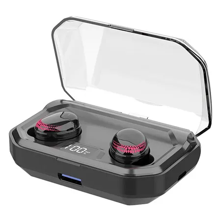 Smart Touch control Беспроводная bluetooth-гарнитура X10 мини-наушники-вкладыши TWS шумоподавление музыкальные наушники с зарядным устройством - Цвет: Black headset