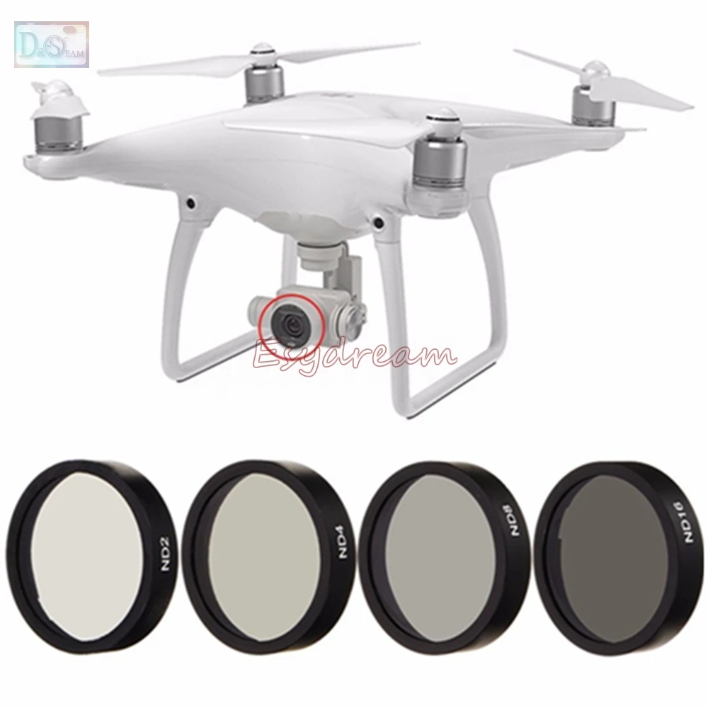 Набор фильтров нейтральной плотности ND2 + ND4 ND8 ND16 для DJI Phantom 3 Advanced / Standard Professional SE
