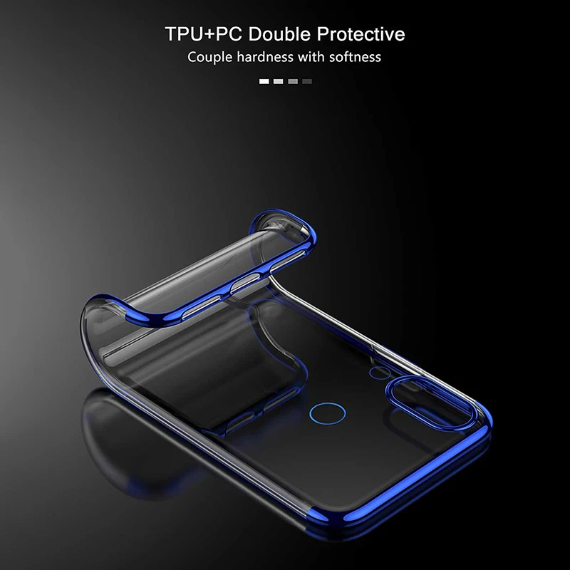 Cover For Huawei P Smart 2019 Case Silicon mask soft plating TPU shockproof Transparent bumper on case coque |