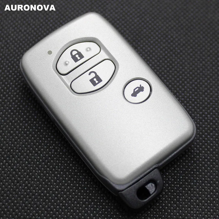 Auronова Новый смарт ключ оболочка для Toyota Crown Corolla Camry Rav4 Reiz Prado Land Cruiser 3 кнопки чехол