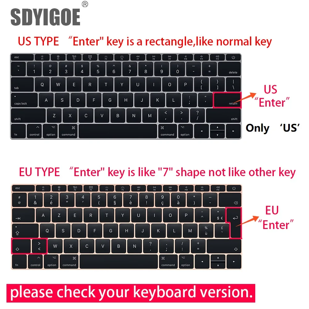 Наклейки на клавиатуру для Mac Book Air11 13 для ноутбука, полупрозрачные силиконовые компьютерные стандартные раскладки букв, чехлы на клавиатуру