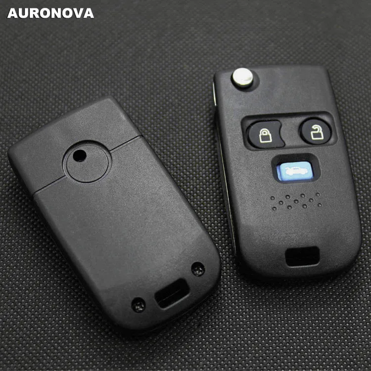 AURONOVA новый обновленный Складной Корпус ключа для Ford Kuga F150 F750 2 + 1 голубые кнопки
