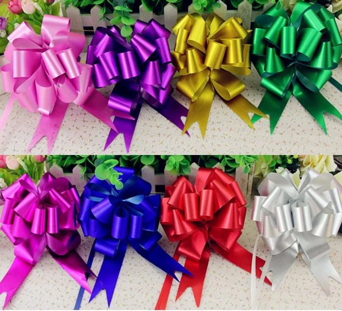 Большой букет цветов из органзы 20 шт. банты для Дня Святого Валентина лента