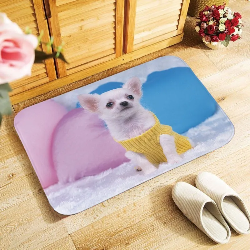 Милый принт с животными Симпатичный кот собака коврик для прихожей кухни