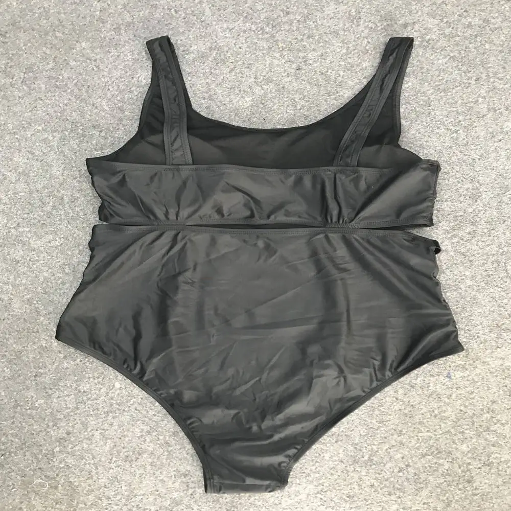 Цельный купальник большого размера с принтом бандажные купальники монокини